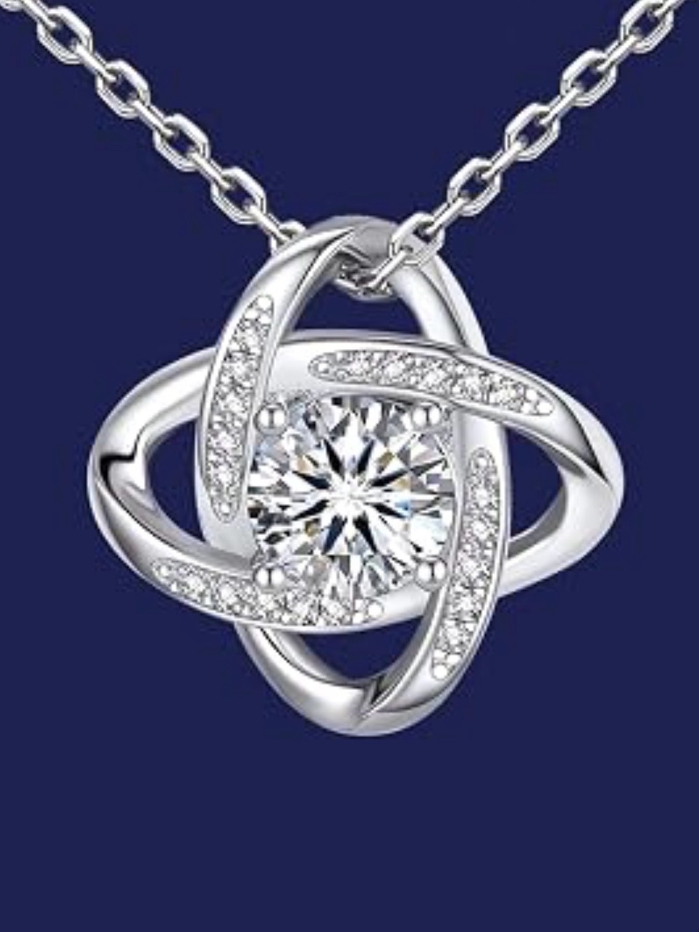 MomentWish Heart Necklace for Women, 1 Carat Simulated